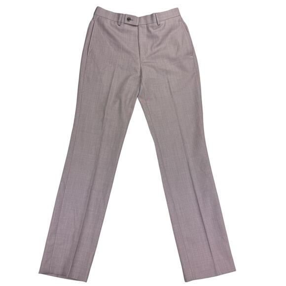 Calvin Klein Mens X Slim Fit Wool Blend Stretch Sharkskin Suit Pants Pink 30x32 - Picture 1 of 5